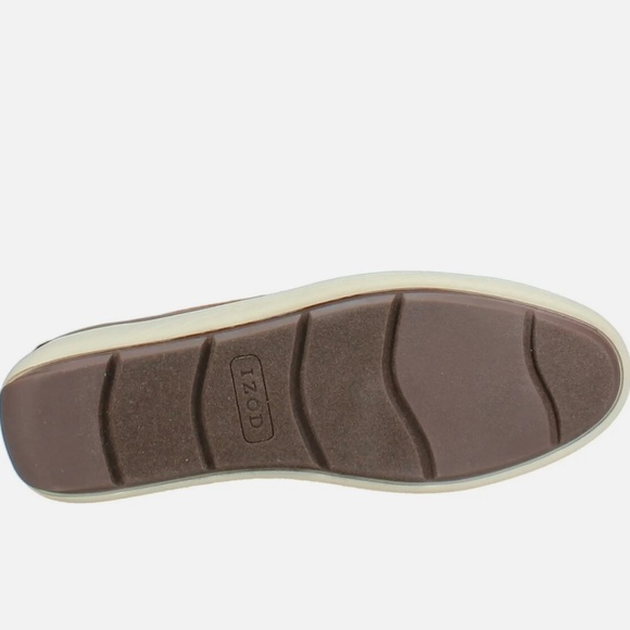 Izod Mens Seapoint Sneaker Slip On Shoe Brown NIB Quick Ship - Picture 7 of 7